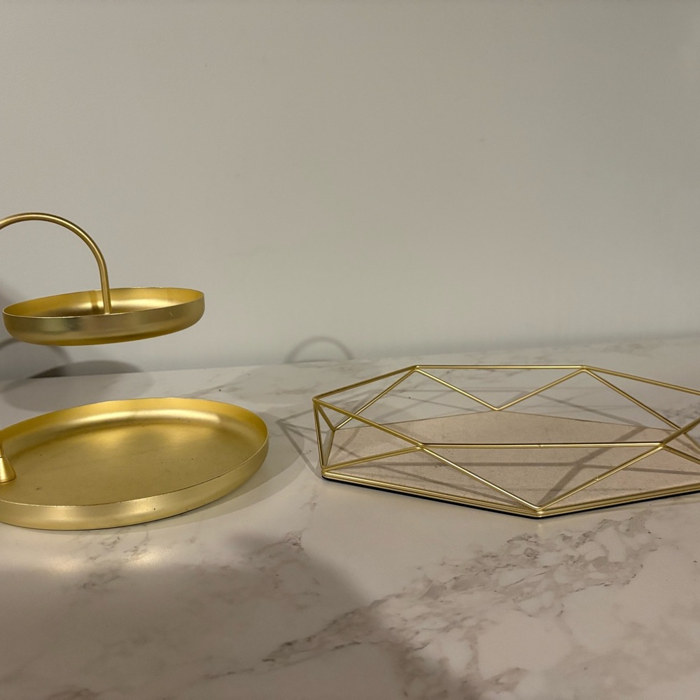 Umbra Gold Jewelry Organizer Set